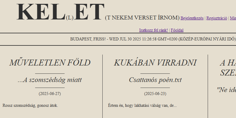 A kelet Cover Art